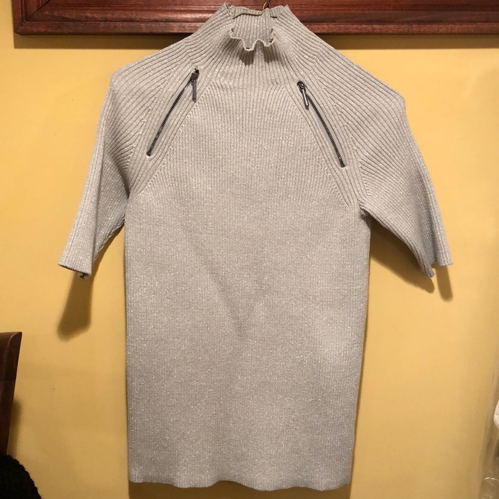 Silver shimmer Kenneth Cole top